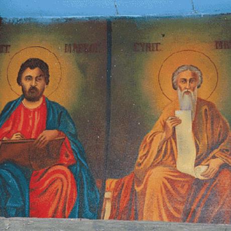 Βαθύ, ο ναός Αγ. Κωνσταντίνου & Ελένης θεωρείται ότι χτίστηκε το 1620, ΒΑΘΥ (Λιμάνι) ΜΕΓΑΝΗΣΙ
