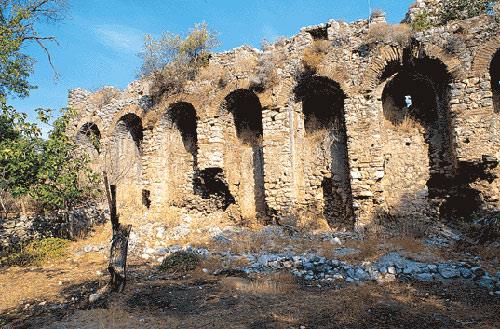 Episkopi, at the nearby Castle Monastery only parts of the arched walls remain nowadays EPISKOPI (Village) KALAMOS