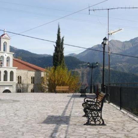 Lepiana, the square of the church, LEPIANA (Village) EVRYTANIA