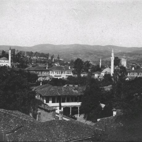 Βέροια - παλιά πόλη· άποψη της Βέροιας μετά την απελευθέρωσή της από τους Τούρκους (1912)· διακρίνονται μιναρέδες & τζαμιά, ΒΕΡΟΙΑ (Πόλη) ΗΜΑΘΙΑ