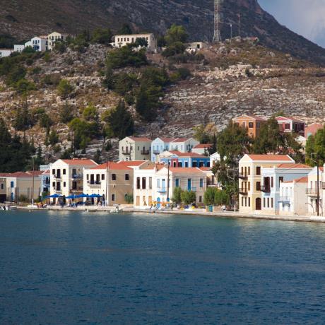 Multicolored houses' facades of Kastellorizo, MEGISTI (Village) DODEKANISSOS