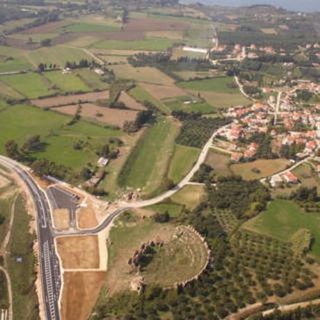 Aerial view of the theatre, NIKOPOLIS (Archaeological site) EPIRUS