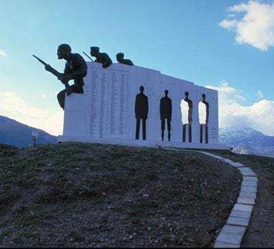 A monument of National Resistance at Karakolithos VIOTIA (Prefecture) GREECE