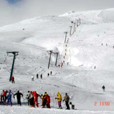 Kaimaktsalan, lifts along a slope of the ski centre, KAIMAKTSALAN (Ski centre) EDESSA