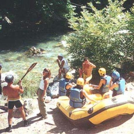 Atsicholos, rafting at Loussios river, ATSICHOLOS (Village) GORTYS
