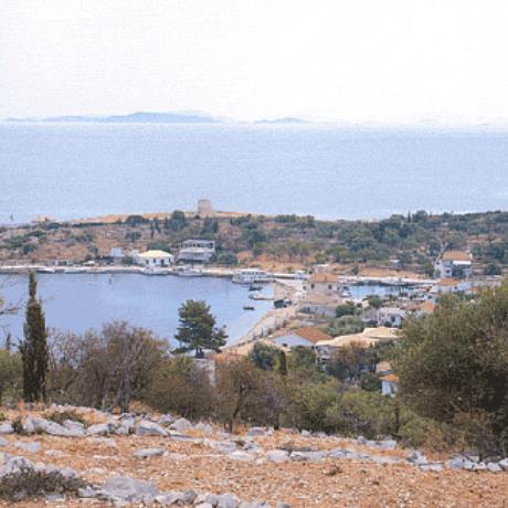 Kastos, the village of the island is built amphitheatrically around the port, KASTOS (Village) IONIAN ISLANDS