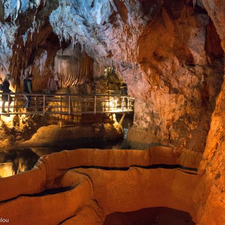 Cave of the lakes, created by an underground river, with labyrinth passages & lakes in 3 levels , CAVE OF THE LAKES (Visitable cave) KALAVRYTA