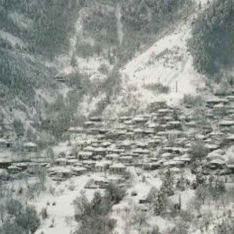 Amarados, the village covered with snow, AMARADOS (Village) KARDITSA