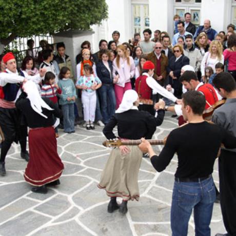 A 'Kounies' (swings) traditional custom at a fair in Kythnos, KYTHNOS (Island) KYKLADES