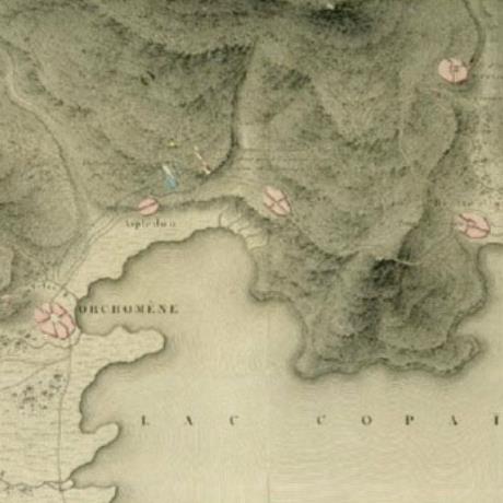 Orchomenos, a rare map of the lake Kopaida (1680), ORCHOMENOS (Town) VIOTIA