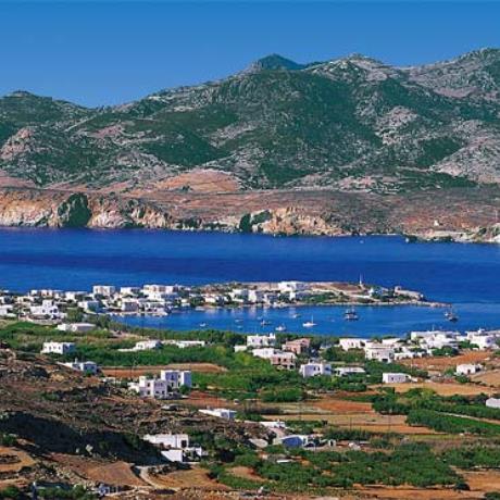 Apollonia, a panoramic view of the village and the newly built district Pelekouda on the left, APOLLONIA (Village) MILOS