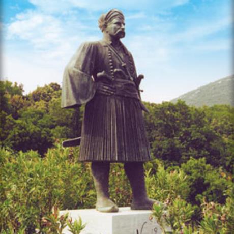 Tourkolekas, the Nikitaras 1821 Revolution heroe statue, TOURKOLEKAS (Village) FALESSIA