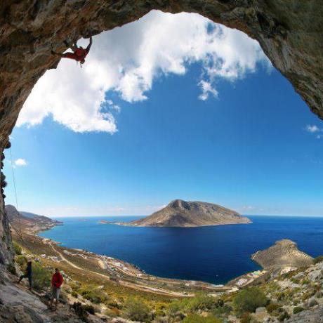 Climbing in Grande Grotta in Kalymnos, KALYMNOS (Island) DODEKANISSOS