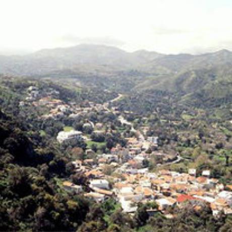A view of the village of Spili from high above, SPILI (Small town) LAMBI