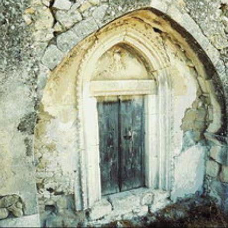 The portal of the Byzantine church of the Panagia in Monohoro, MIRES (Small town) HERAKLIO
