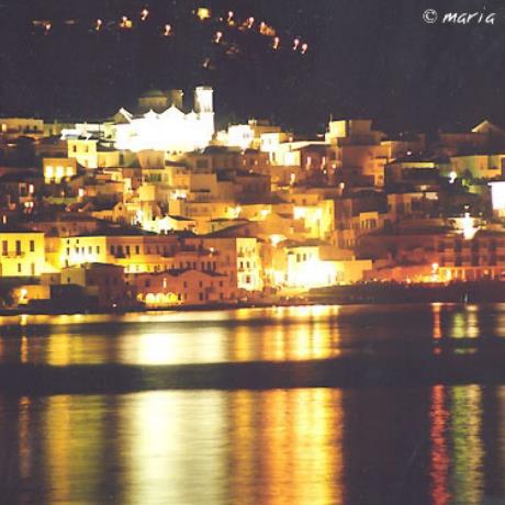 Andros town by night, ANDROS (Small town) KYKLADES