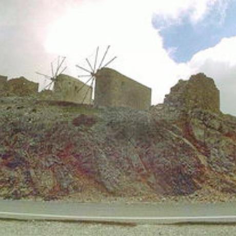 Abandoned windmills at the Seli Ambelos Pass, the entrance to Lassithi Plateau, OROPEDIO LASSITHIOU (Municipality) LASSITHI