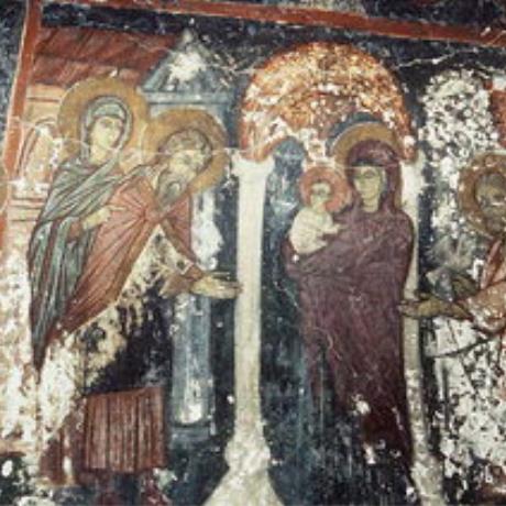 A fresco in the church of the Panagia, Kadros, KADROS (Settlement) KANDANOS