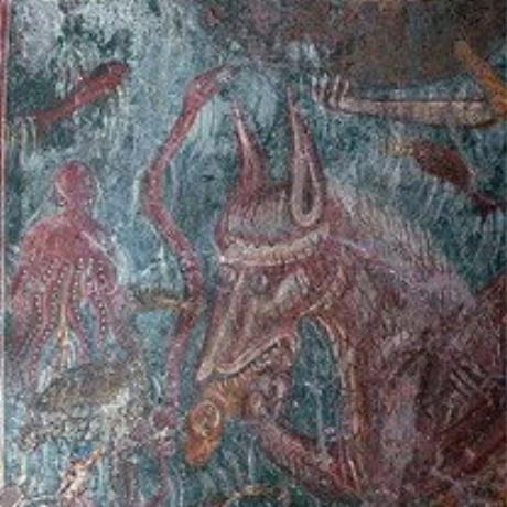 A fresco in the Panagia Church, Anisaraki, ANISSARAKI (Settlement) KANDANOS