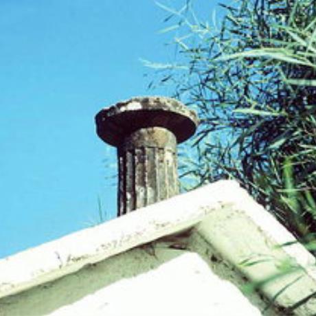 An ancient pillar as decoration on Michael Archangelos Church, Meskla, MESKLA (Village) MOUSSOURI