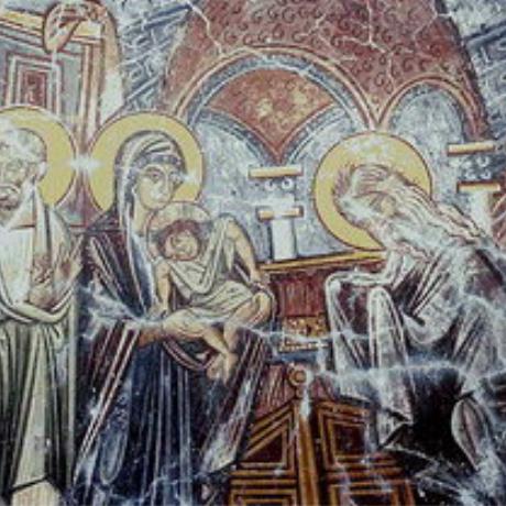 The Presentation in the Temple fresco from Michael Archangelos Church, Vathi, VATHI (Village) INACHORI