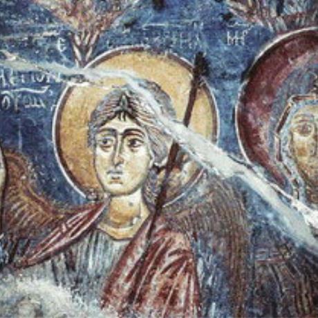 Detail of a fresco in Agios Georgios Church in Vathiako, VATHIAKO (Settlement) KOURITES
