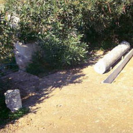 An ancient column outside Christos Church, Zakros, ZAKROS (Village) ITANOS