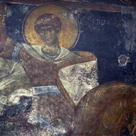 A fresco in the Byzantine church of Agios Ioannis, Anogia, ANOGIA (Small town) RETHYMNO