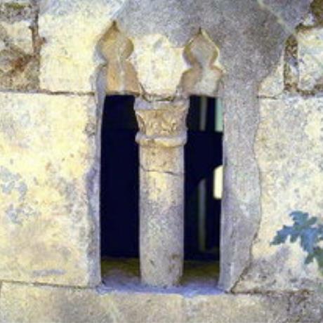 A decorative window in the Panagia Kera Church in Sarhos, SARCHOS (Village) KROUSSONAS
