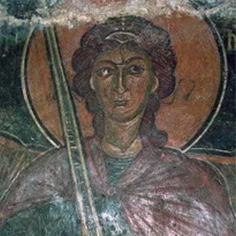 A fresco by Ioannis Pagomenos in Agios Georgios Church, Komitades, KOMITADES (Village) SFAKIA