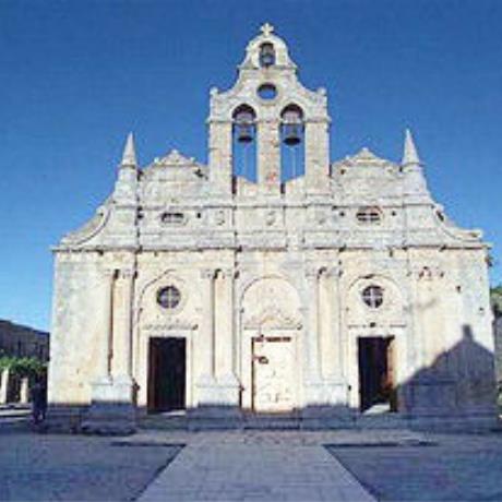 Moni Arcadiou, the spectacular facade of the church is of rennaissance style, MONI ARKADIOU (Monastery) RETHYMNO