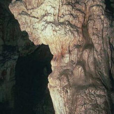 Stalactites and stalagmites in the Sendoni Cave, Zoniana, ZONIANA (Village) KOULOUKONA
