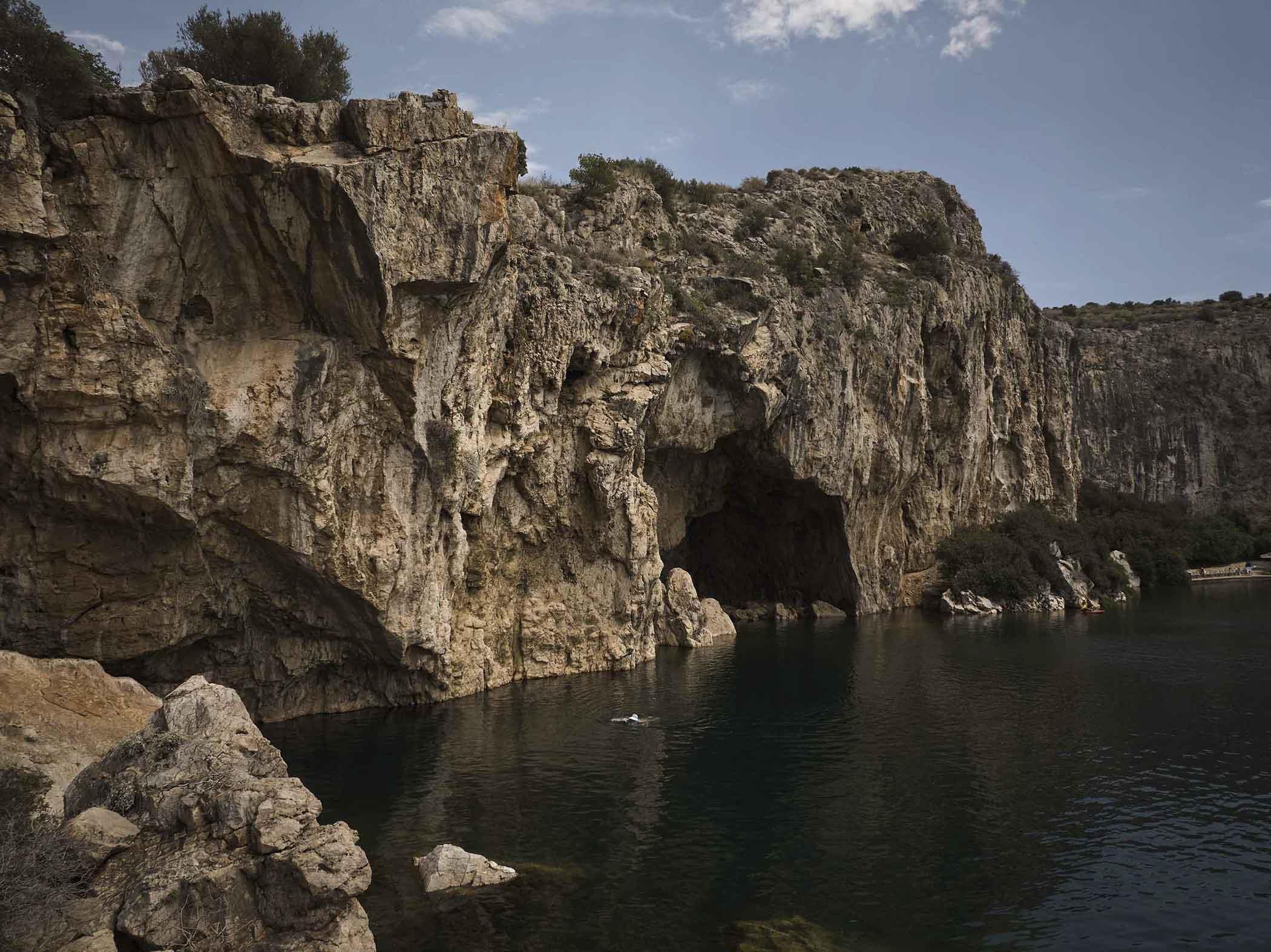 A natural cave at Lake Vouliagmeni VOULIAGMENI LAKE (Lake) VOULIAGMENI