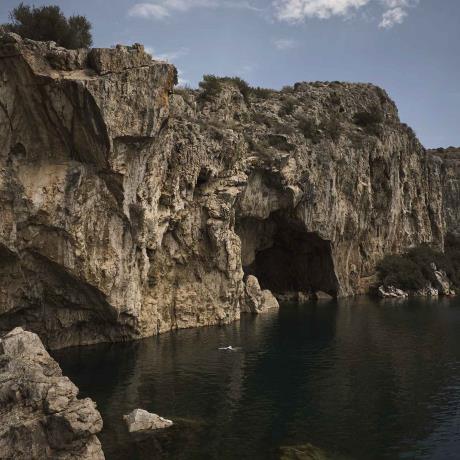 A natural cave at Lake Vouliagmeni, VOULIAGMENI LAKE (Lake) VOULIAGMENI