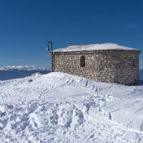 Profitis Ilias church at 2,225 m altitude, KELLARIA (Ski centre) PARNASSOS