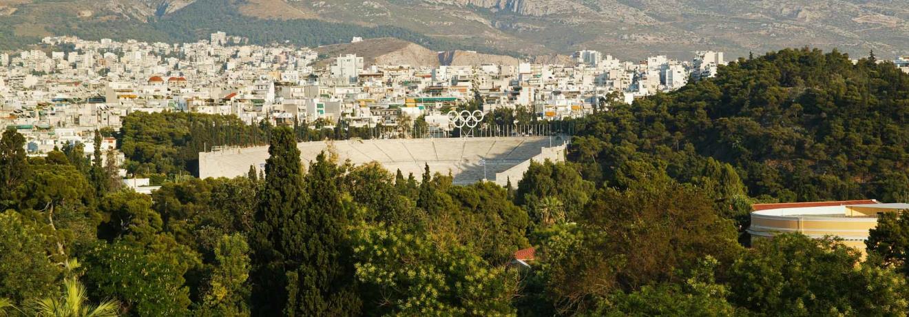 View to Athens Kalimarmaro Stadium