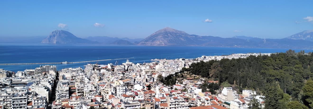 Panoramic view of Patra from the castle