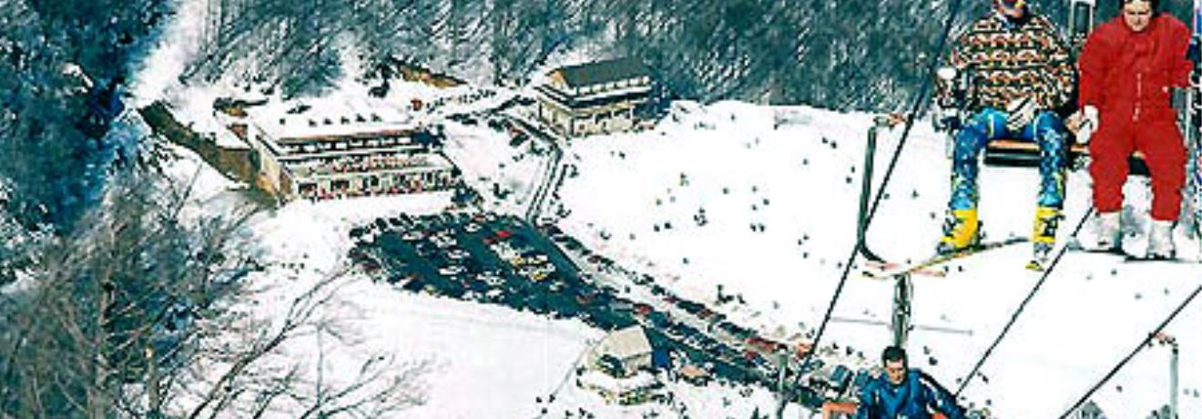 A panoramic view of the ski centre from the lifts