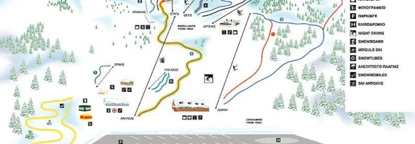 A map of the ski centre
