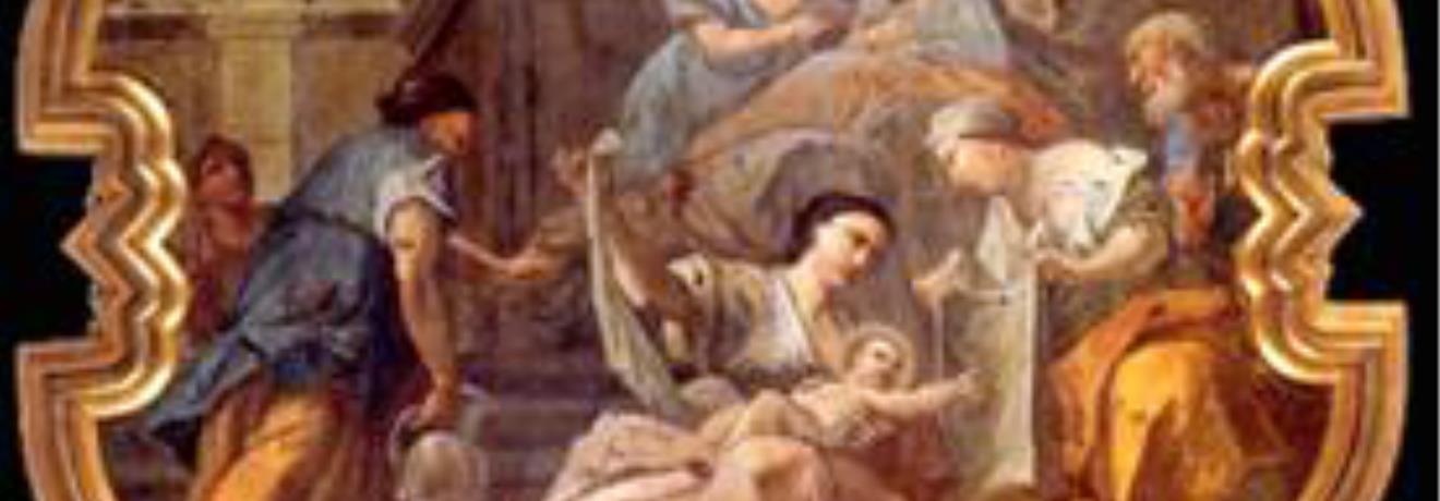 Η εικόνα της Γέννησης της Θεοτόκου (18ου αι.) της εκκλησίας της Φανερωμένης, έργο του Ν. Δοξαρά