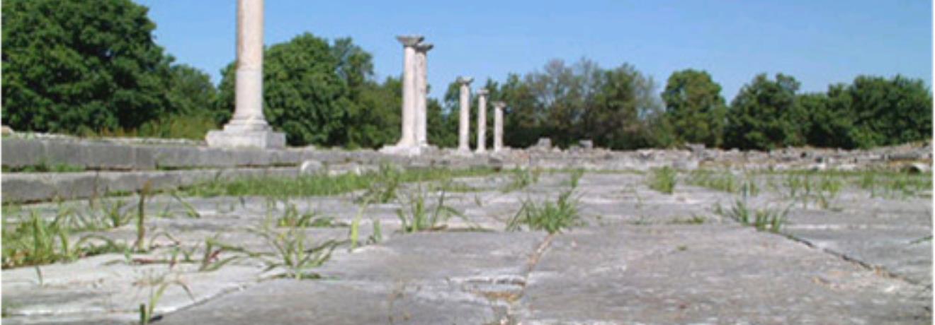 The Agora (forum) -  located in the ancient town's centre between 2 large parallel paved roads, one of which is the ancient Via Egnatia