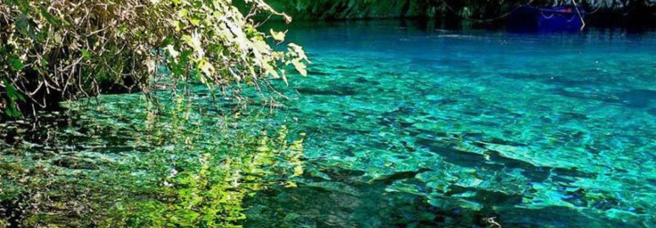 The turquoise waters of Melissani Lake