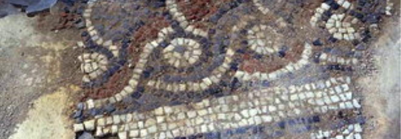 Mosaic floor in the 5C basilica, Limin Hersonisou