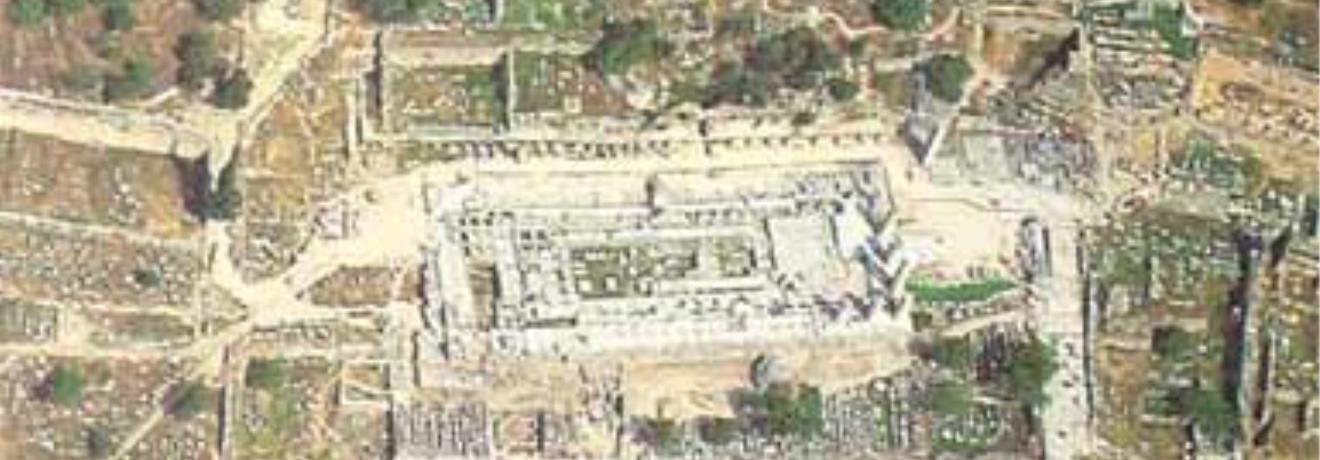Aerial view of Apollo's sanctuary at Delphi
